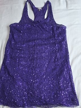 Victoria's Secret Purple Sequin Midi Dress